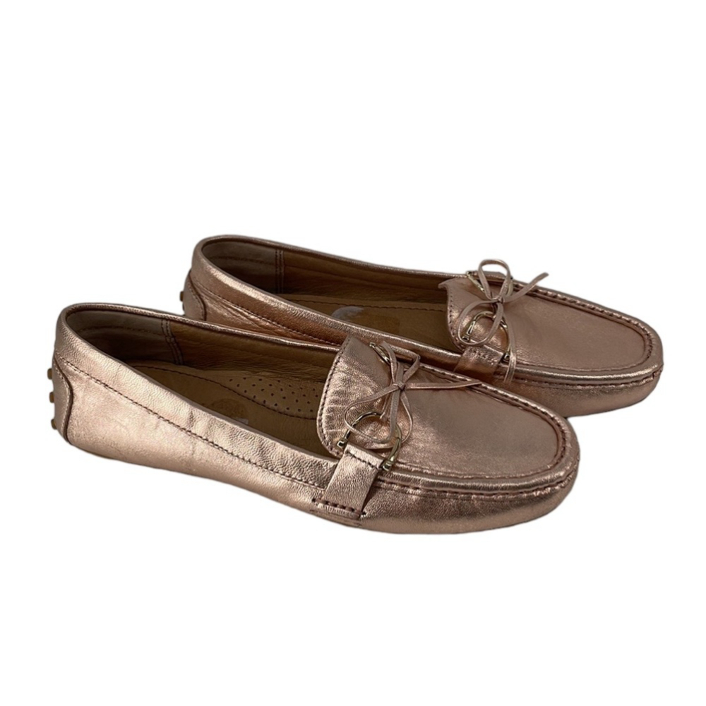 Lauren Ralph Lauren
Briley Leather Loafer driving shoe stirrup shaped hardware 7